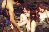 Фрагмент картины «Гилас и нимфы», 1896