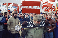 Манифестация в Риге, 1991 год
