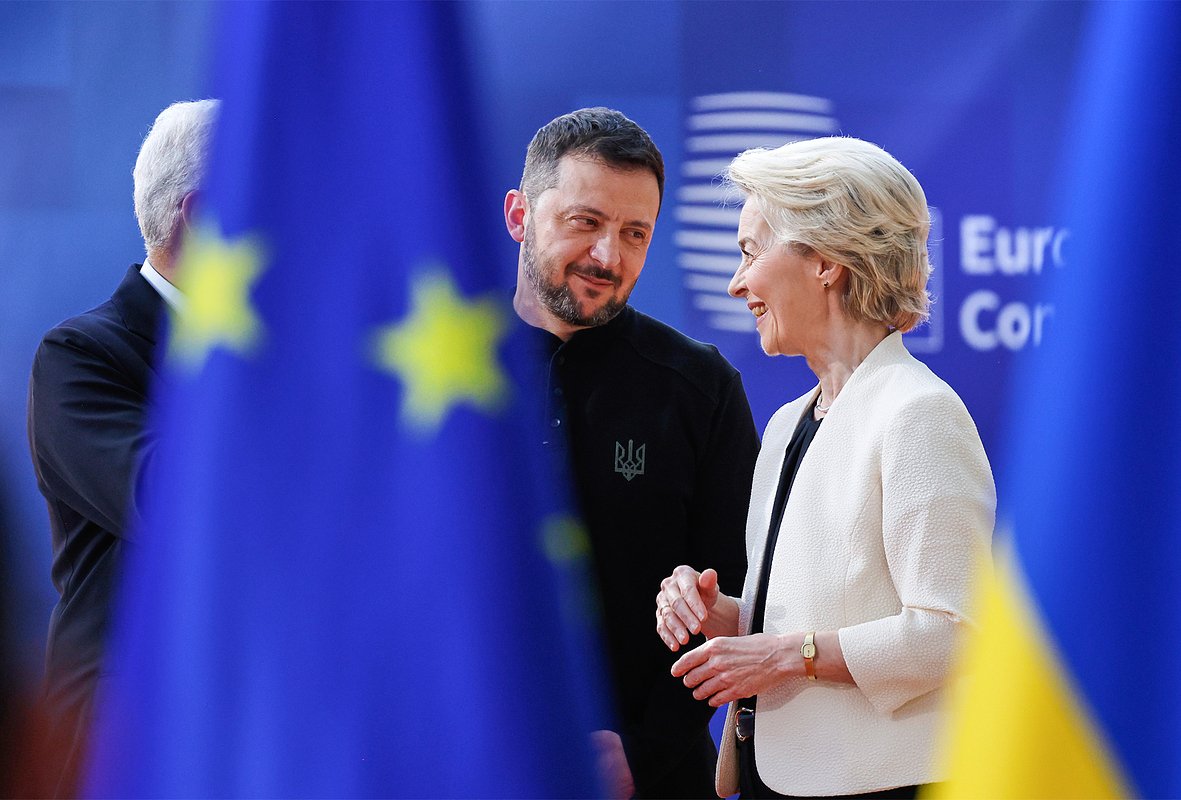 Президент Украины Владимир Зеленский, председатель Европейской комиссии Урсула фон дер Ляйен