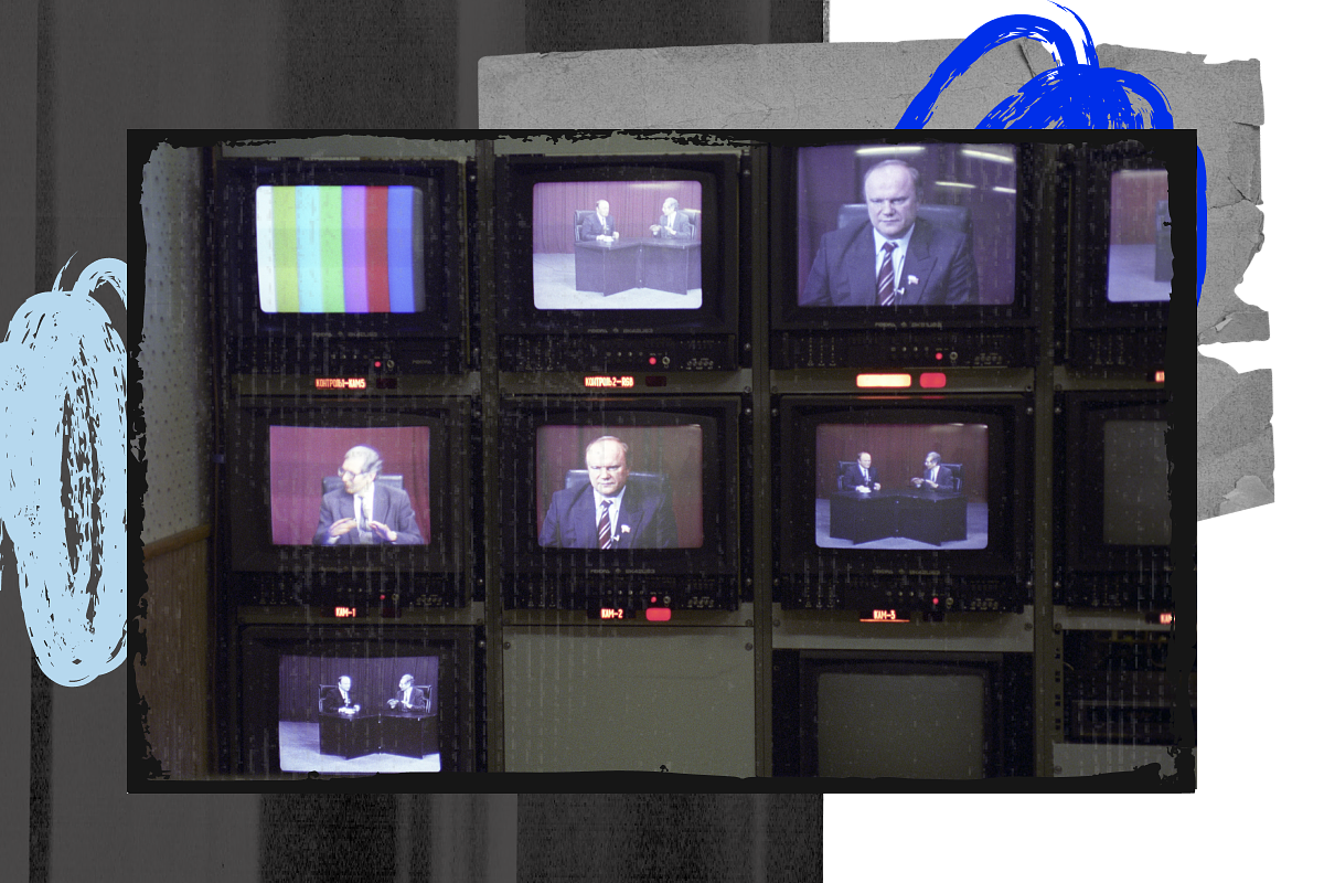 Выступление лидера КПРФ Геннадия Зюганова на новгородском ТВ, 1 апреля 1996 года